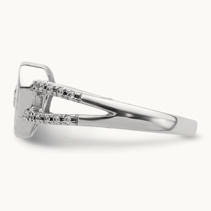 Diamond Heart Ring, 14K White Gold