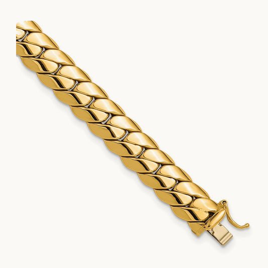 Polished Fancy Link Men's Bracelet — photo set
