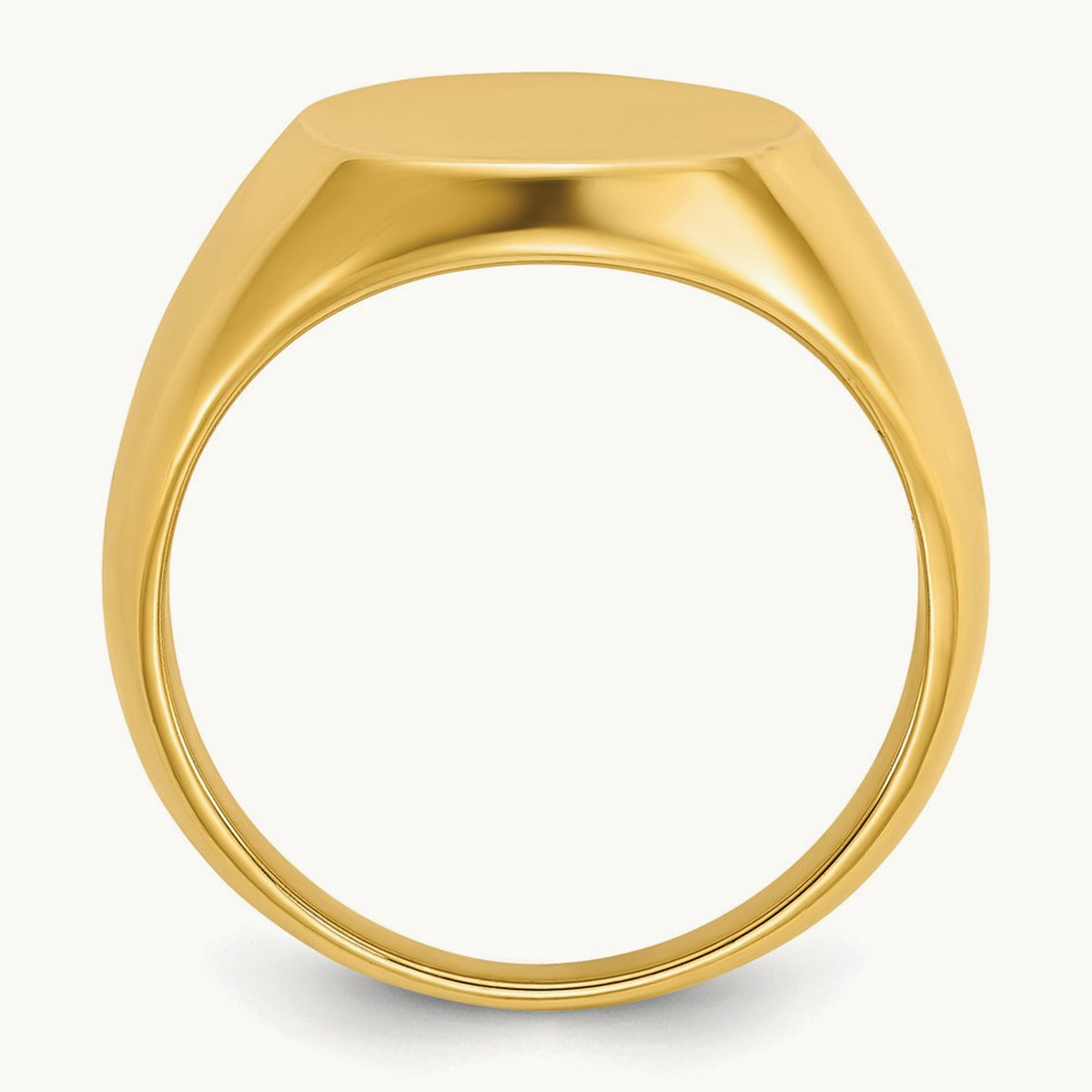 Men's Round Signet Ring — IBGoodman — 16x14mm