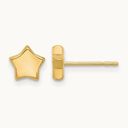 Polished Stars Post Earrings, 14K — Leslie's