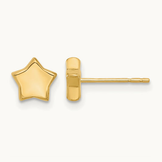 Polished Stars Post Earrings, 14K — Leslie's