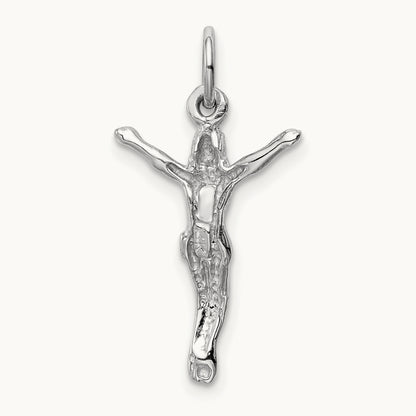 Jesus Charm, 14K White Gold