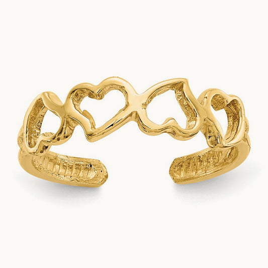 Heart Toe Ring, 14K