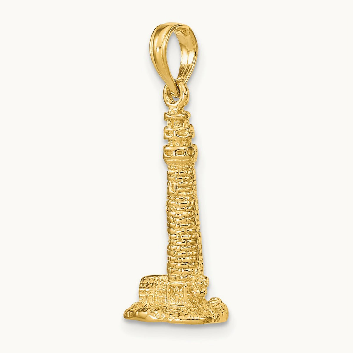 3D Cape May NJ Lighthouse Charm, 14K