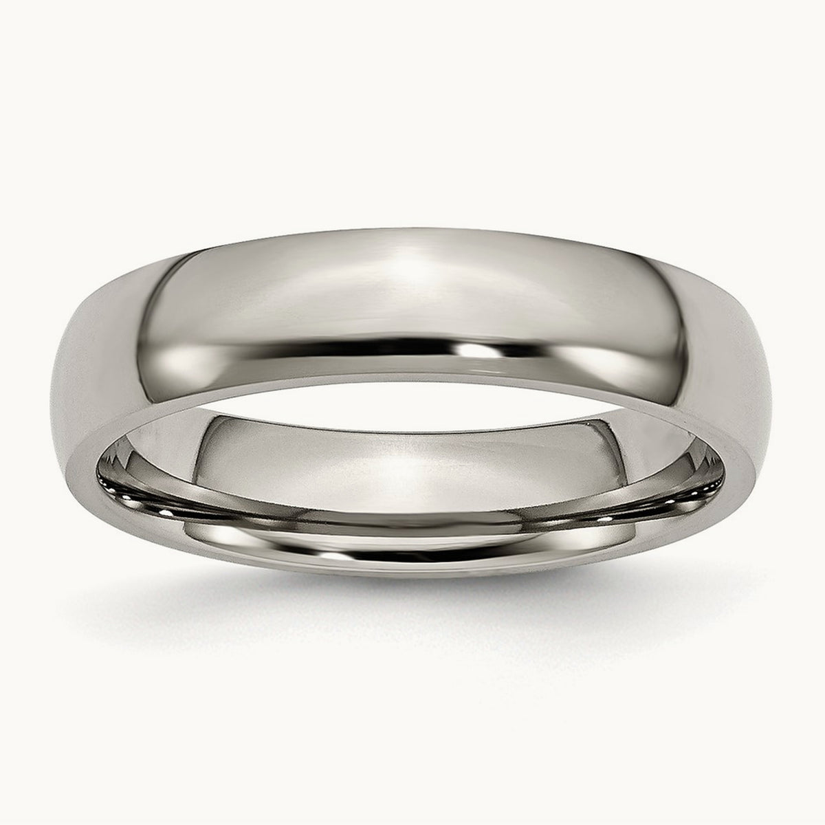 Polished Half Round Band — 5mm