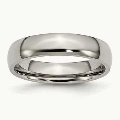 Polished Half Round Band — 5mm