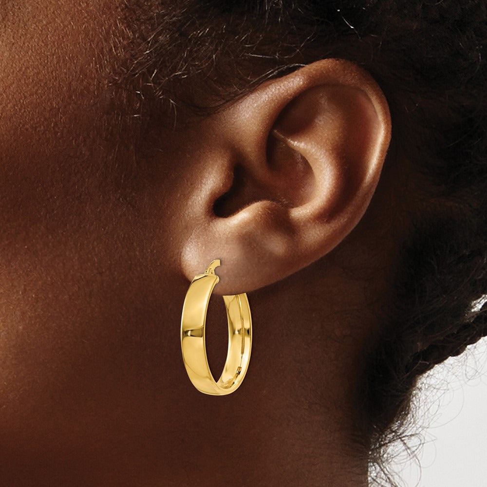 Large Hoop Earrings — 14K Yellow Gold, 4.75mm