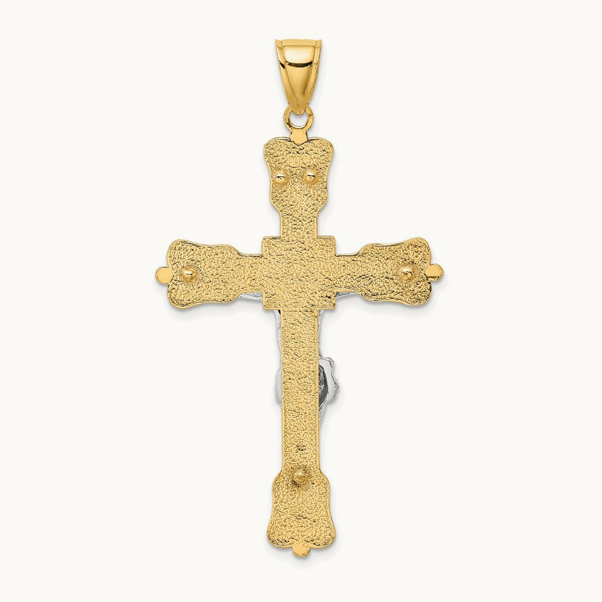 INRI Crucfix Pendant, 14K Two-tone