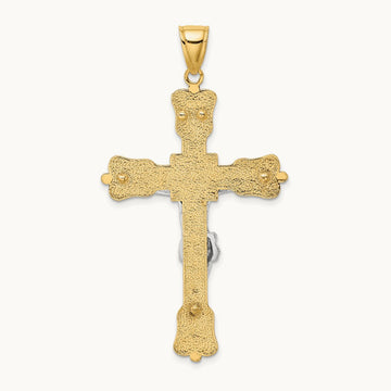 INRI Crucfix Pendant, 14K Two-tone