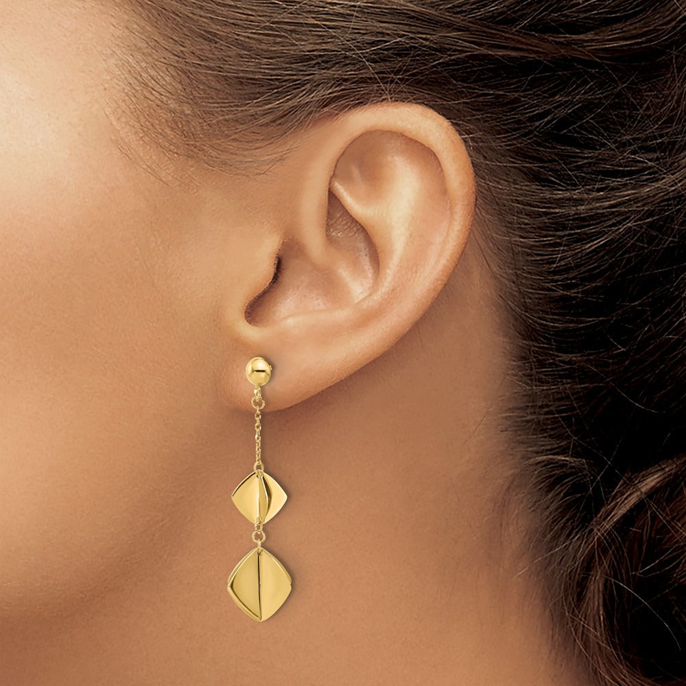 Polished Fancy Dangle Post Earrings — Leslie's — photo set