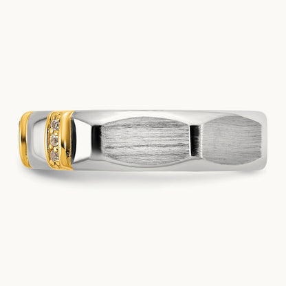 14ktt IB Goodman Mens Satin Complete 1/15ct Diamond Ring