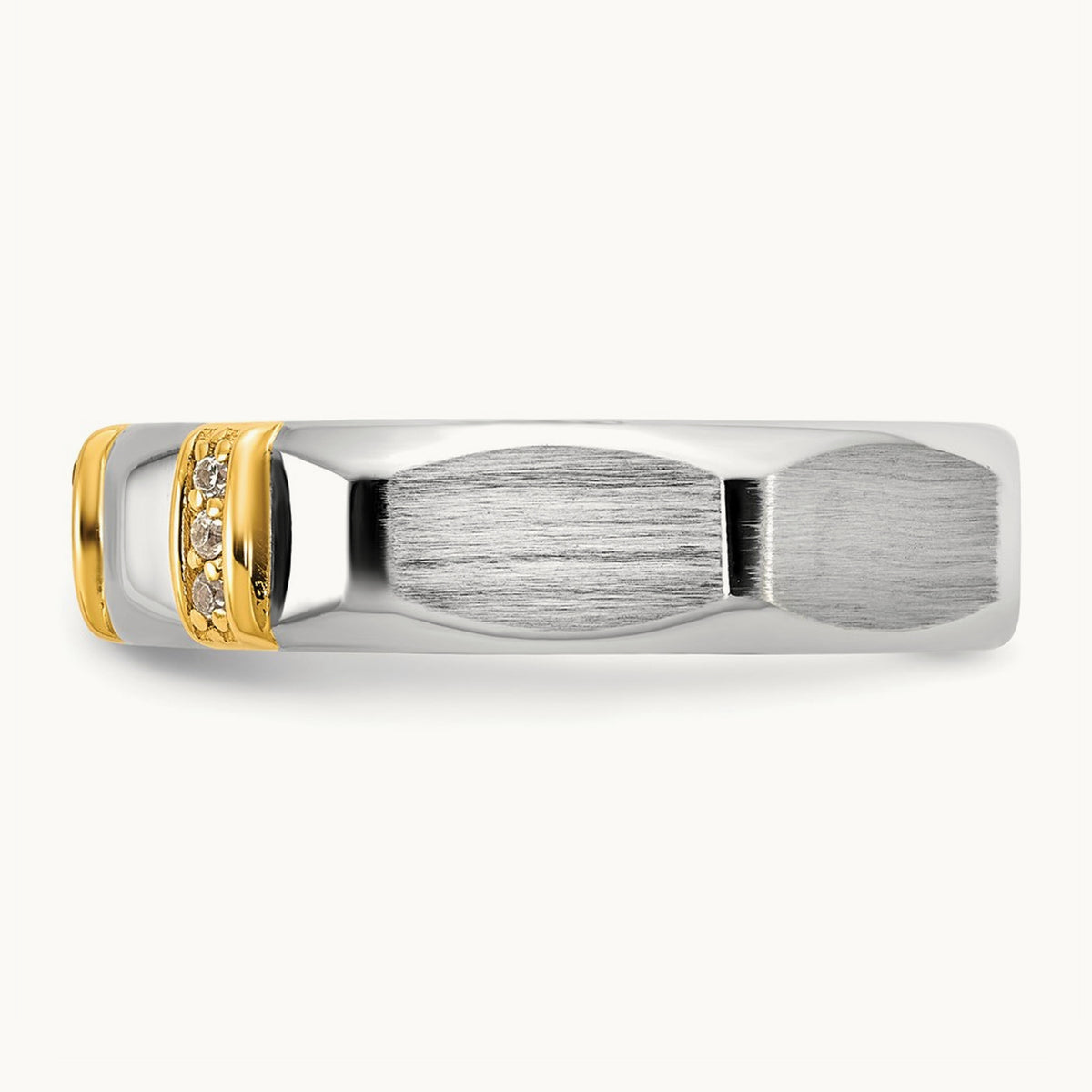 14ktt IB Goodman Mens Satin Diamond Ring Mounting