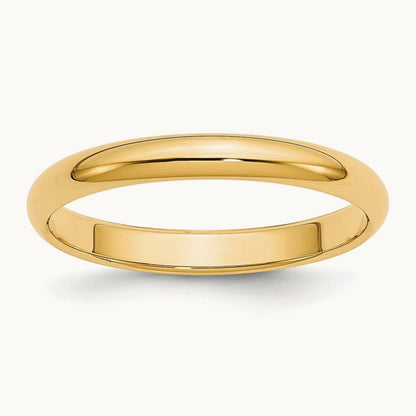 Half Round Band, 3mm, 10K Yellow Gold