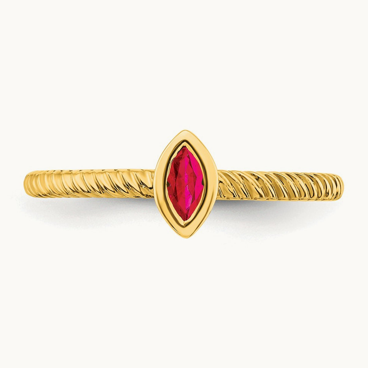Marquise Bezel Ruby Ring, 14K