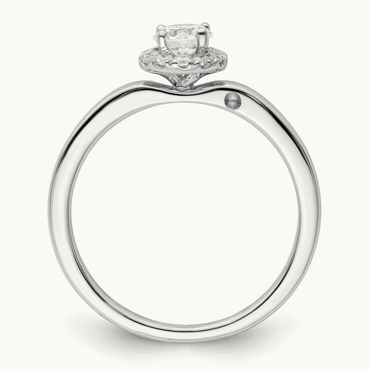 Petite Halo Engagement Ring, 0.50 ct tw Lab-Grown Diamond