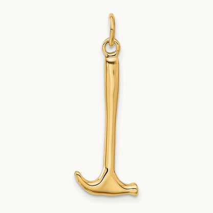 3D Hammer Charm, 14K