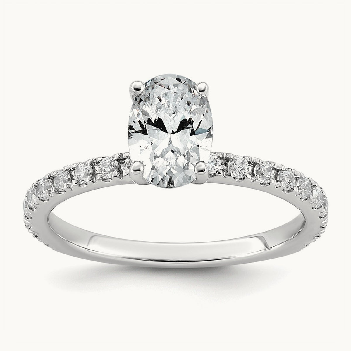 Oval Engagement Ring, 1 1/3-3 3/8 ct Lab-Grown Diamond
