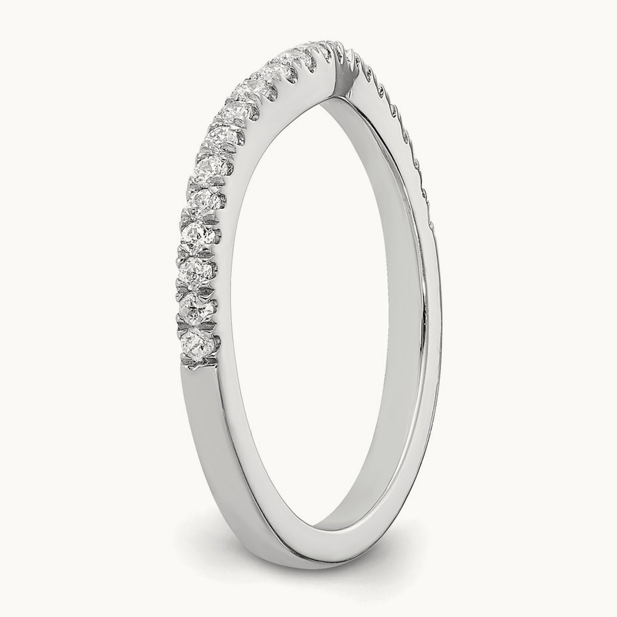 Diamond Wedding Band, 14K White Gold