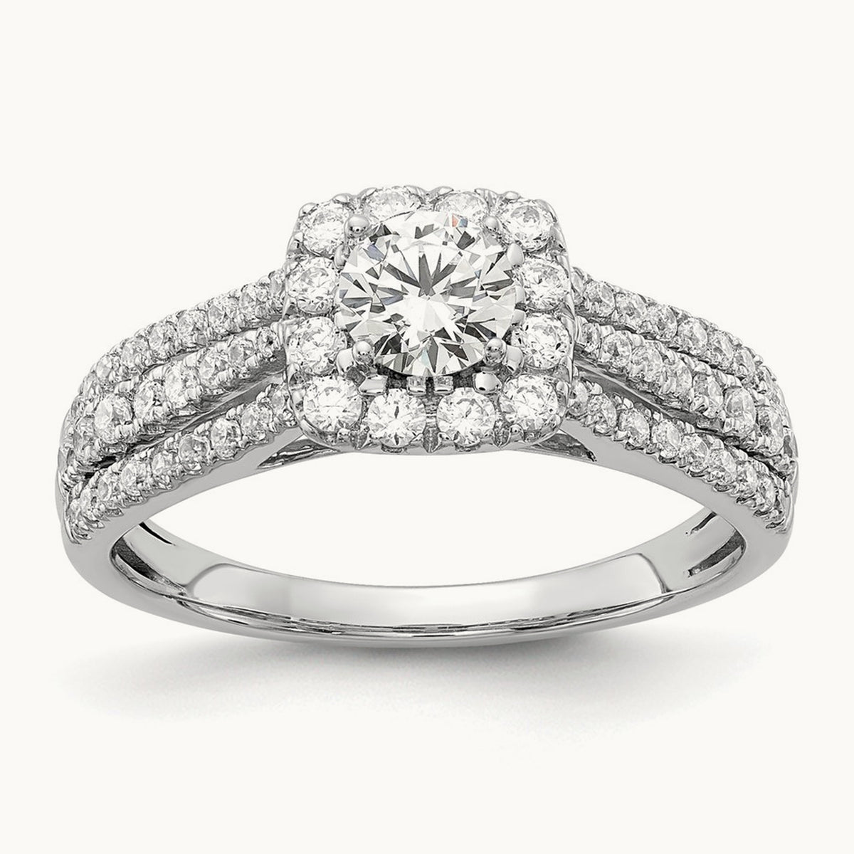Halo Engagement Ring, 1.00 ct tw Lab-Grown Diamond