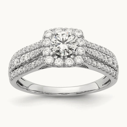 Halo Engagement Ring, 1.00 ct tw Lab-Grown Diamond