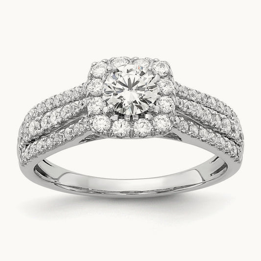 Halo Engagement Ring, 1.00 ct tw Lab-Grown Diamond