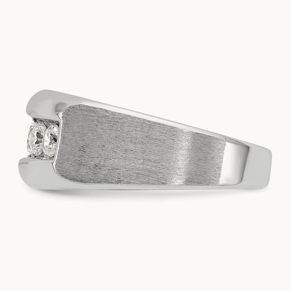 IBGoodman Men's Polished & Satin 5-Stone Diamond Ring, 14K White Gold