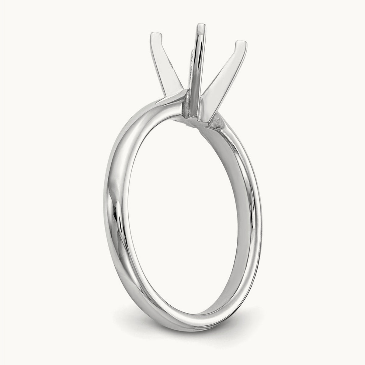 1ct. Medium-Weight 4-Prong Solitaire Mounting, 14K White Gold