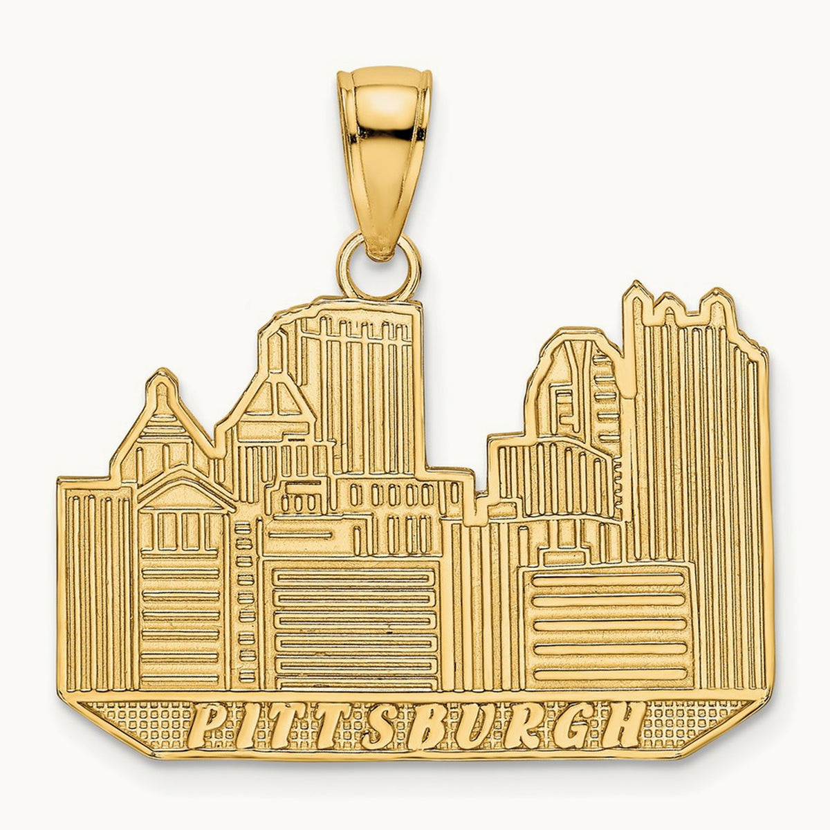 Pittsburgh Skyline Charm, 14K