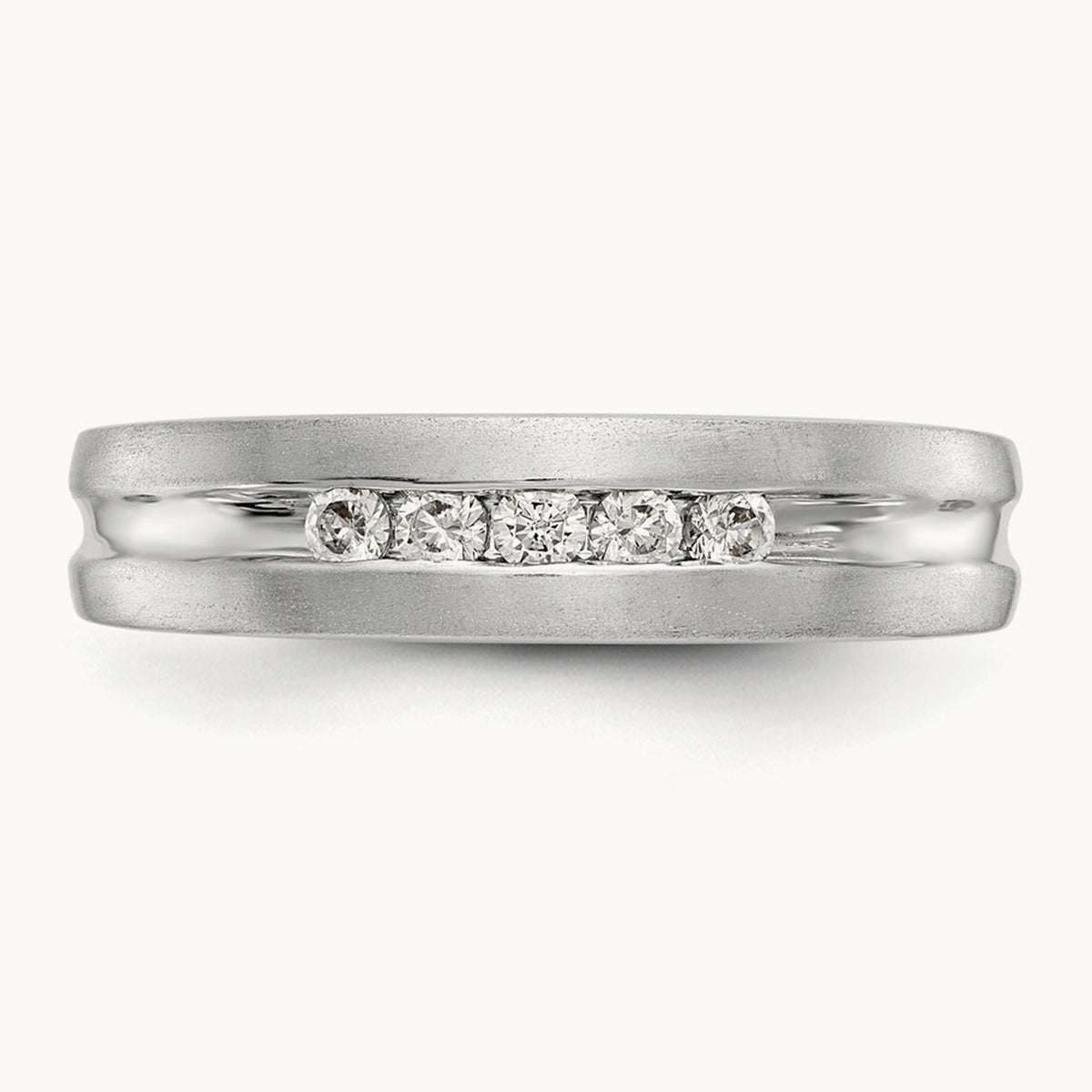 Diamond Men's Band, 14K White Gold