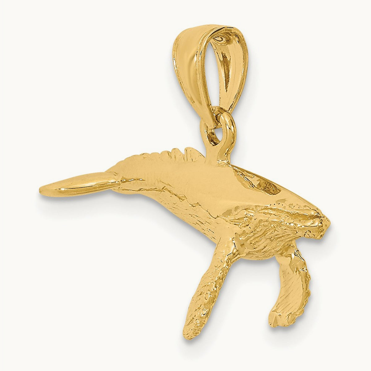 3-D w/ Textured Underside Humpback Whale Charm — photo set