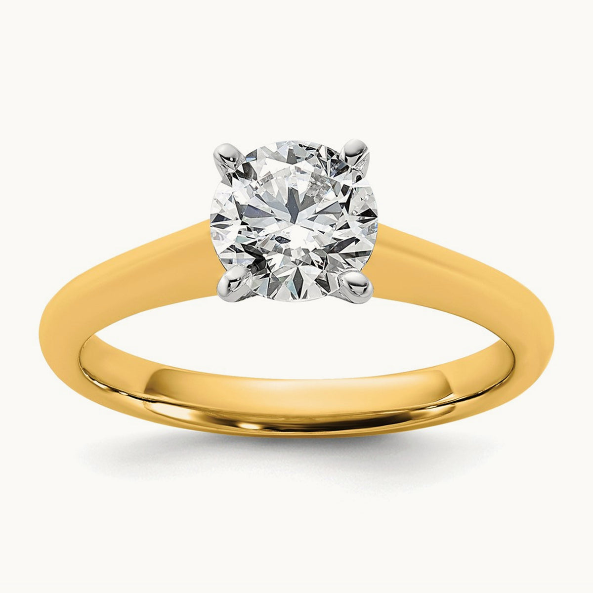 Round 8X Ring, 1.00 ct tw Lab-Grown Diamond — 14K Two-Tone