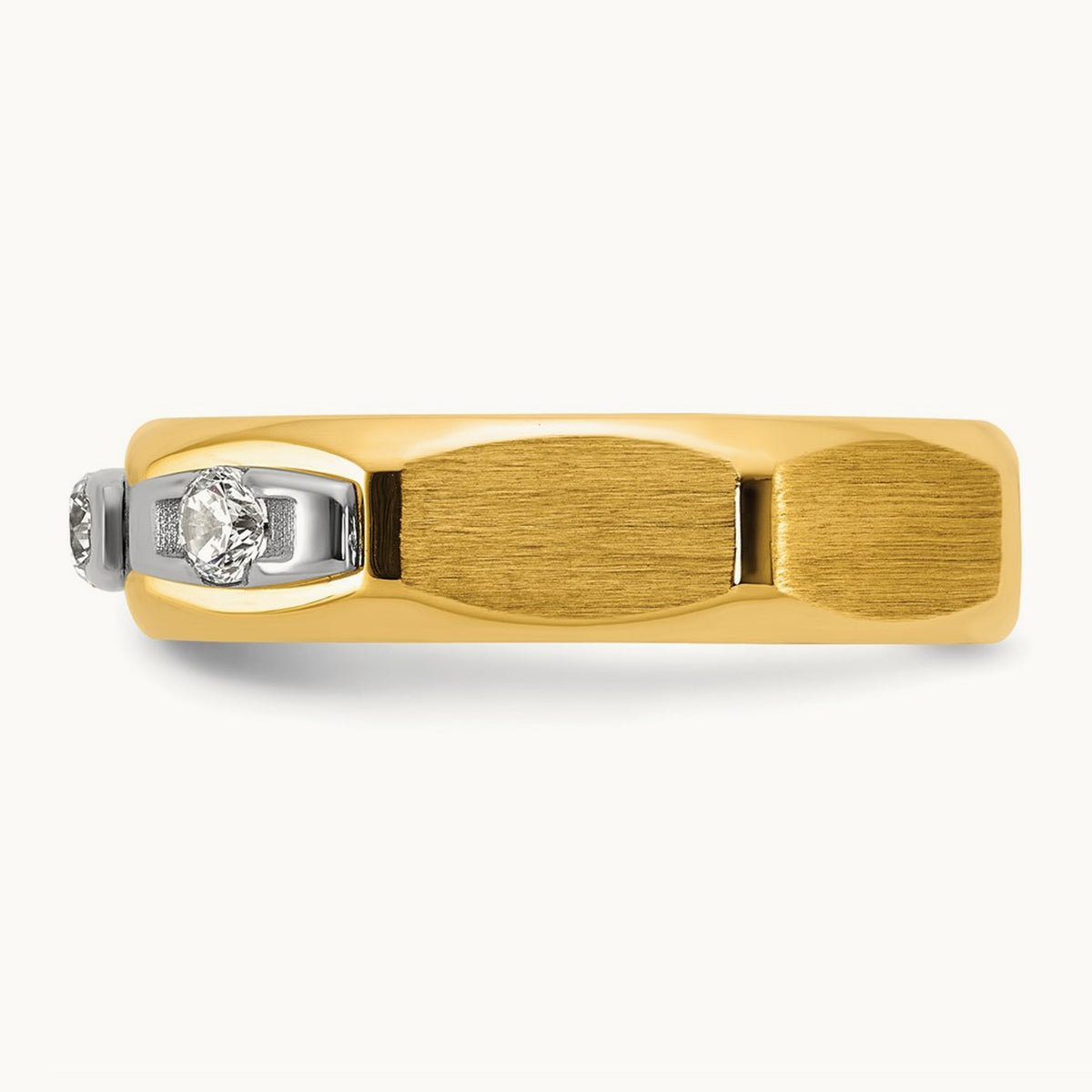 14ktt IB Goodman Mens Satin Complete 1/3ct Diamond Ring