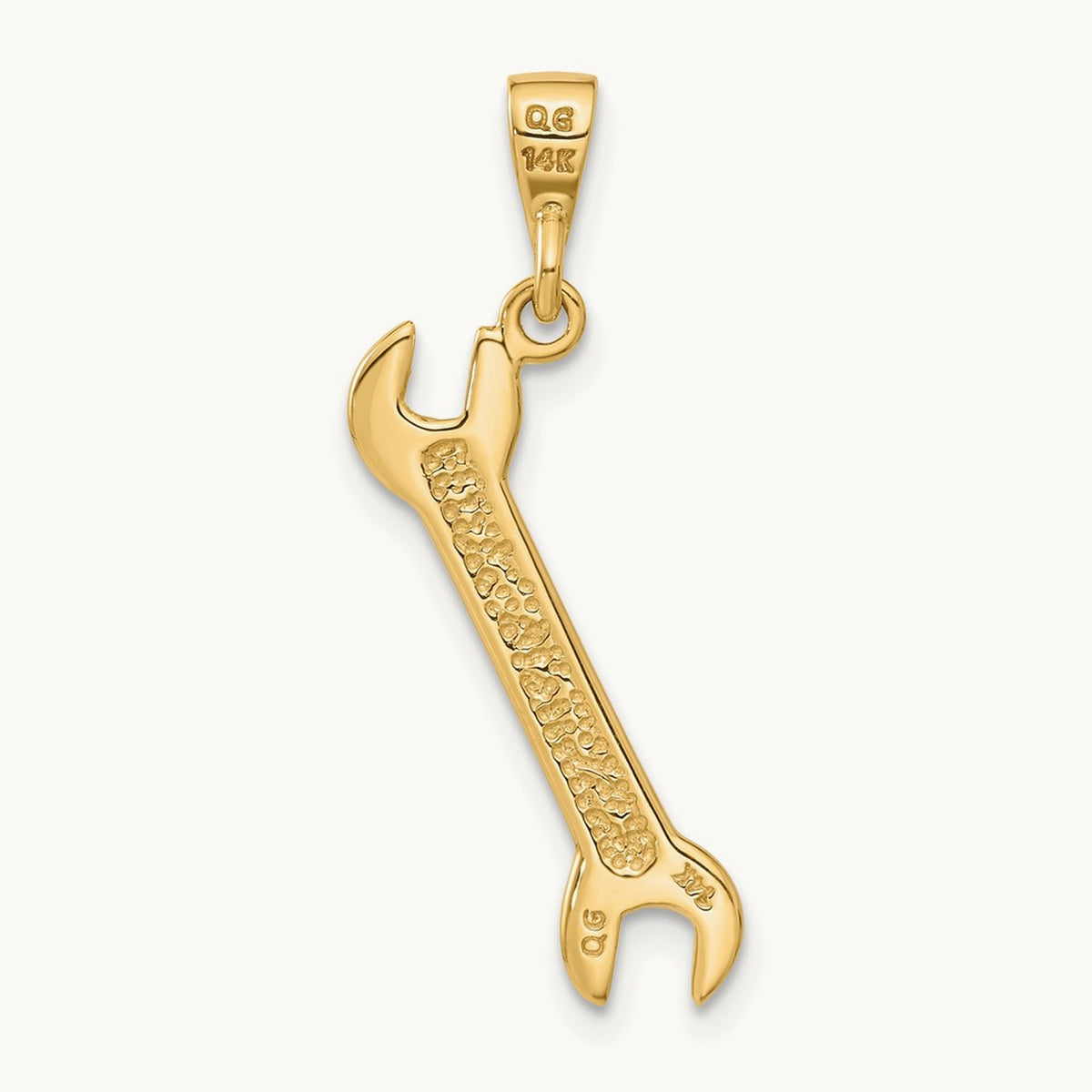3D Wrench Charm, 14K