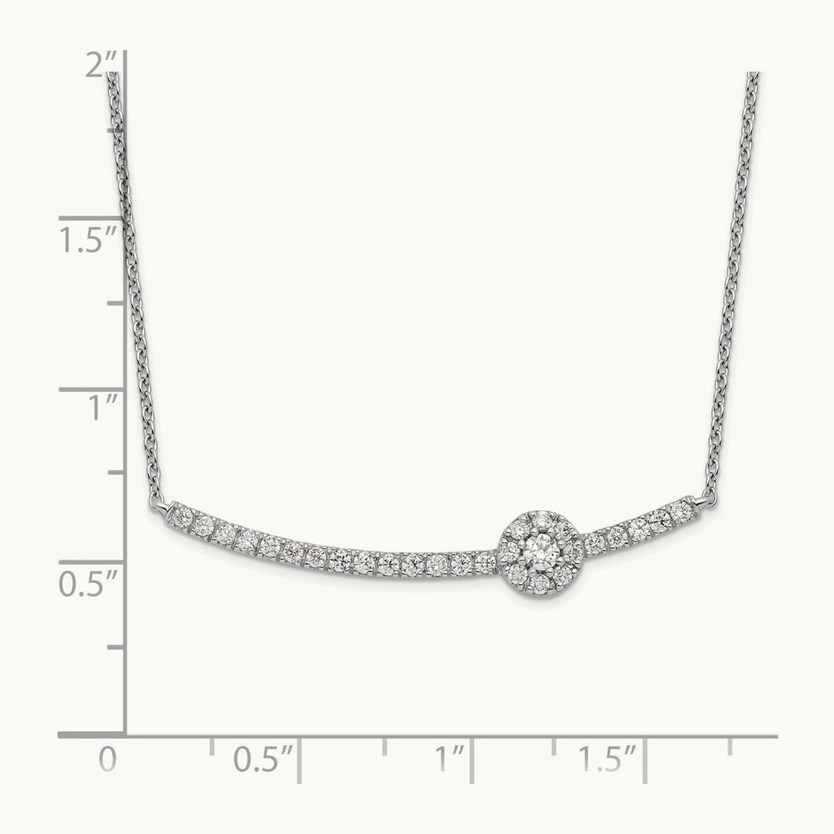 Fashion Bar Necklace, 0.50 ct tw Lab-Grown Diamond