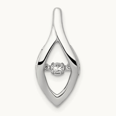 1/10ct. Moving Diamond Slide Pendant, 14K White Gold