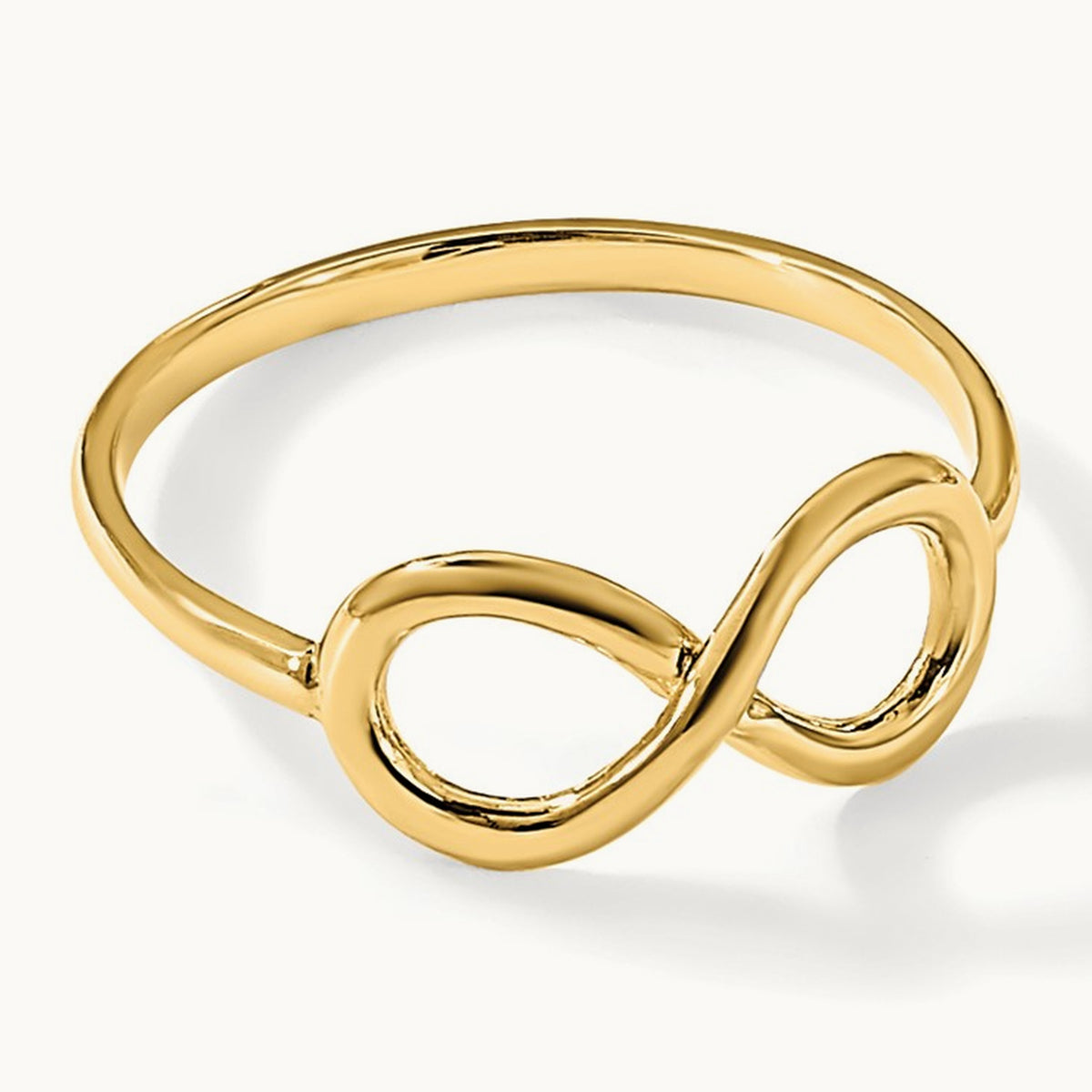 Polished Infinity Ring — 14K Yellow Gold, 7