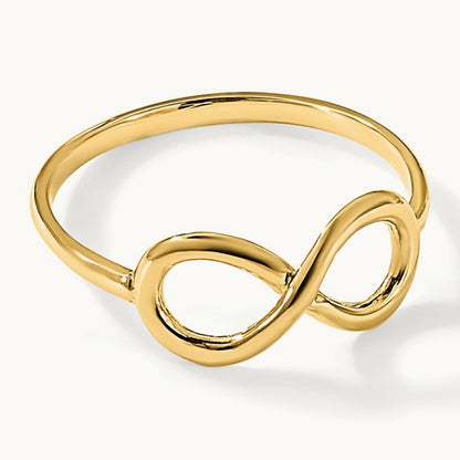 Polished Infinity Ring — 14K Yellow Gold, 7