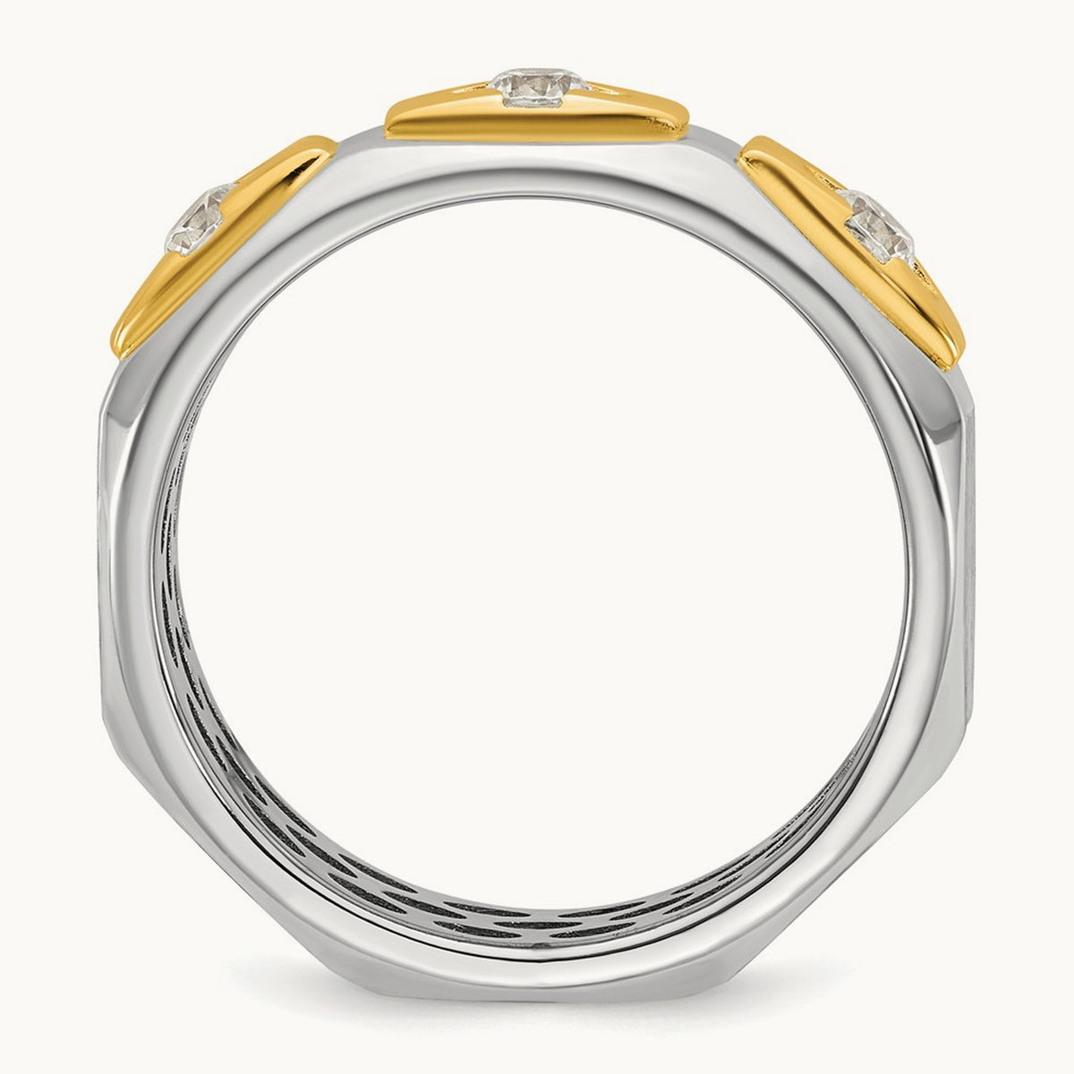 14ktt IB Goodman Mens Satin Complete 1/3ct Diamond Ring