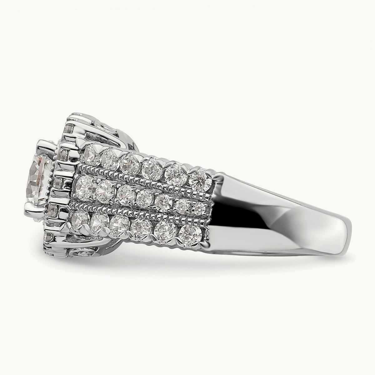Semi-Mount Engagement Ring — 14K White Gold, 7