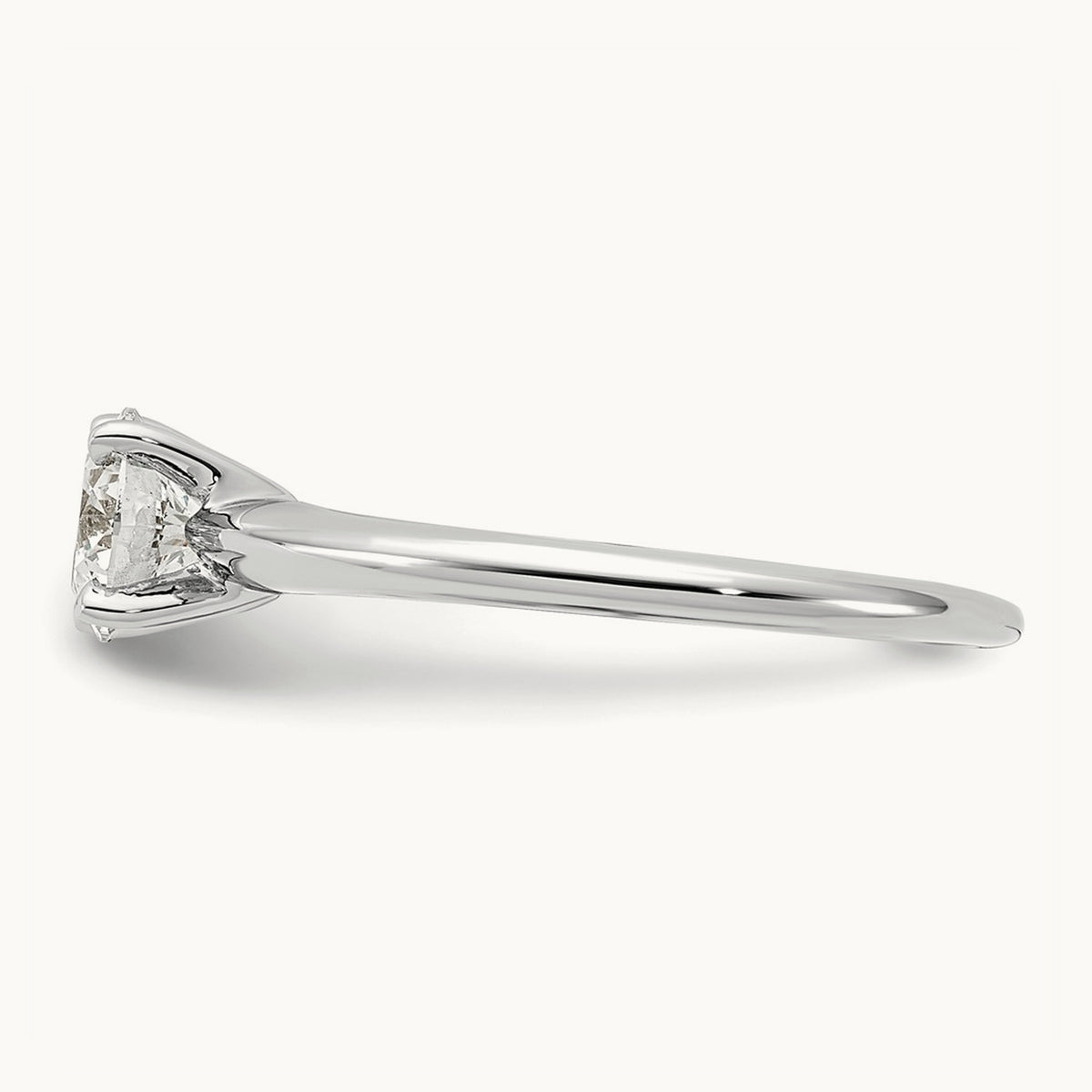 Round Solitaire Engagement Ring, 0.25-5.00 ct tw Lab-Grown Diamond — 3/4 ct, 14K White Gold
