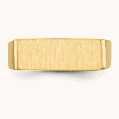 16.0x6. Closed Back Signet Ring, 0mm, 14K