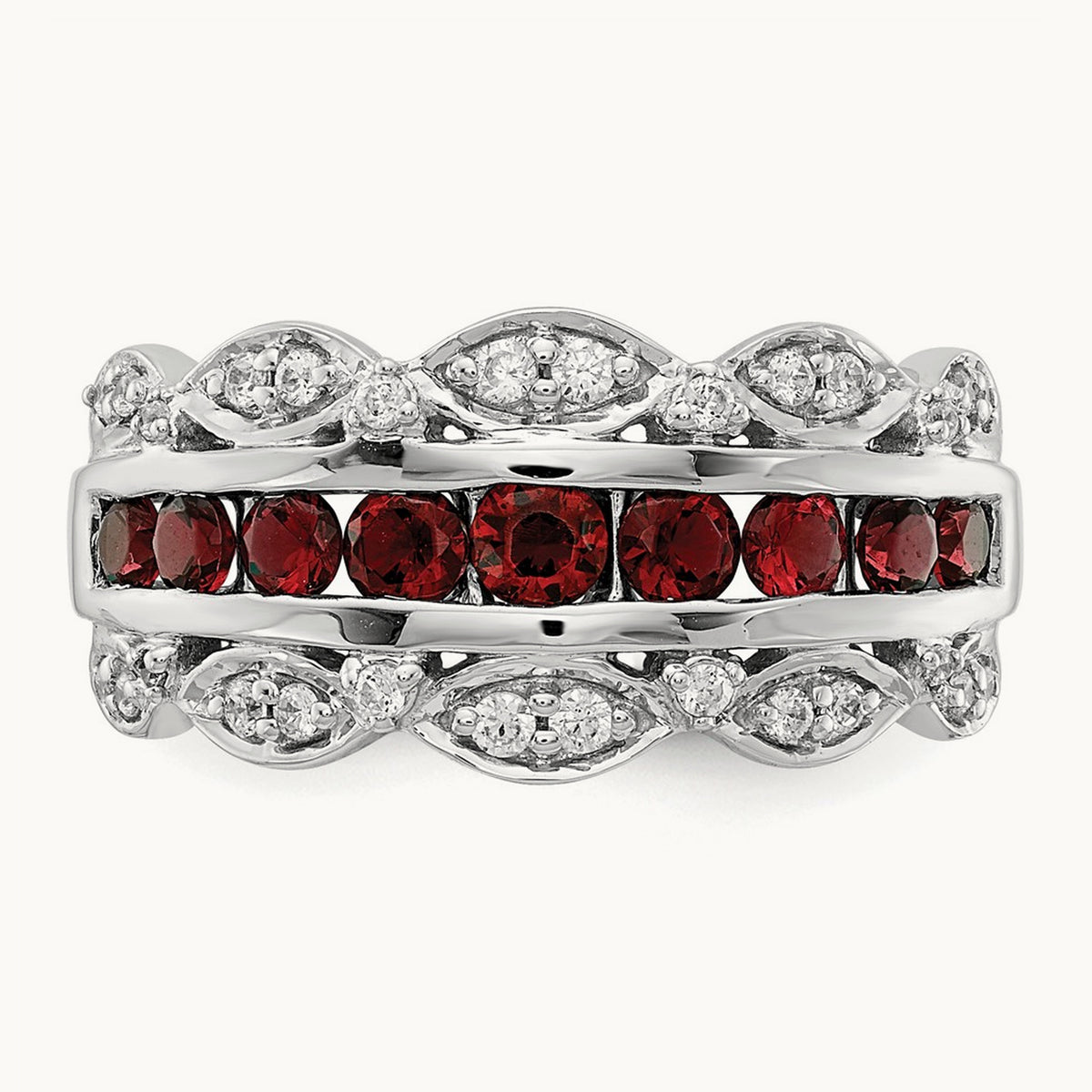 Created Ruby Fancy Ring, 0.20 ct tw Lab-Grown Diamond