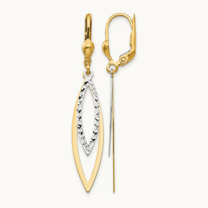 Diamond-cut Leverback Earrings — photo set