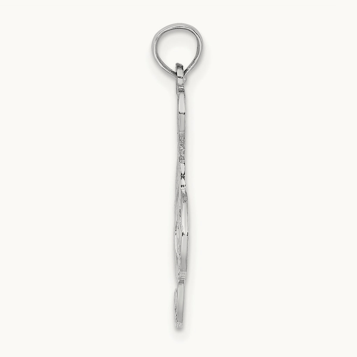 Treble Clef Charm — 14K White Gold, 29.34mm