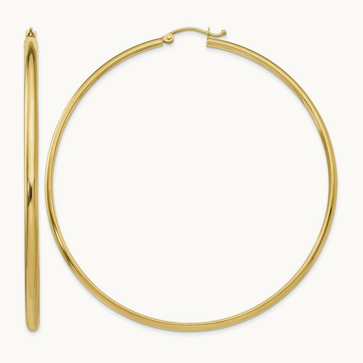 Polished Hoop Earring, 14K