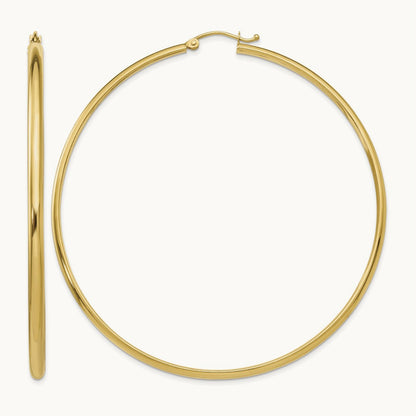 Polished Hoop Earring, 14K