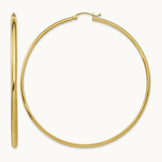 Polished Hoop Earring, 14K
