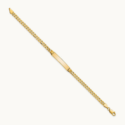 Curb Link ID Bracelet, 14K