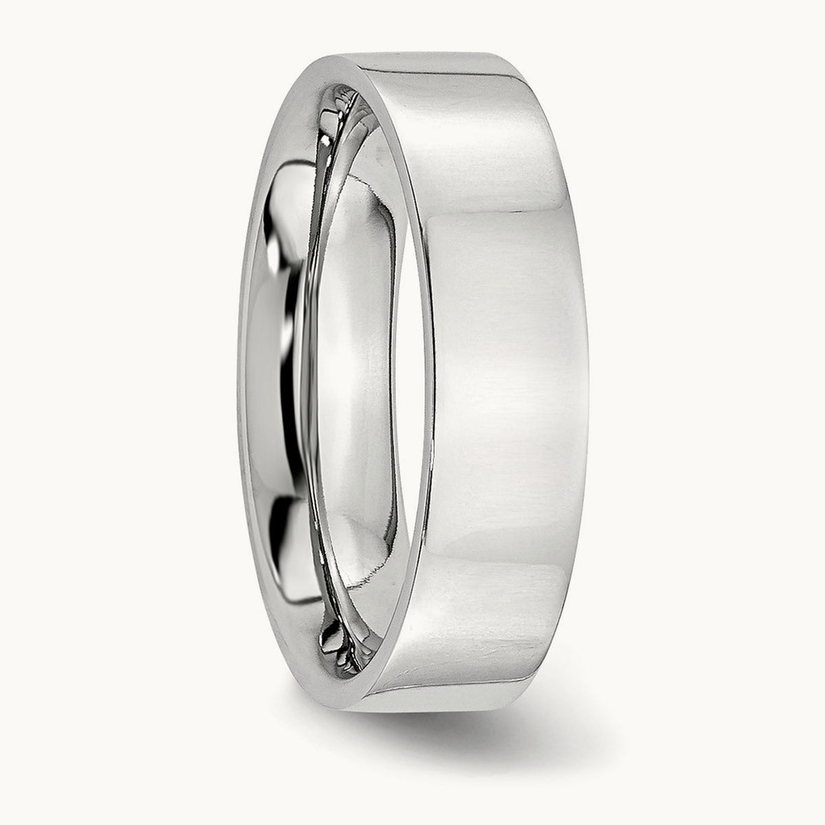 Cobalt Flat Polished Band — 6mm