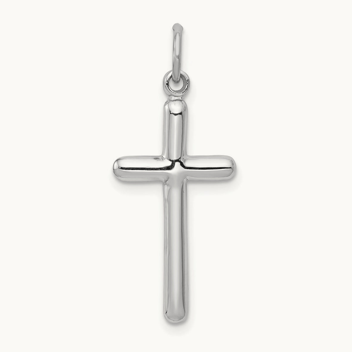 Cross Pendant, 14K White Gold